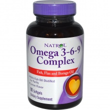 Антиоксидант Natrol Omega 3-6-9 Complex 90 капсул